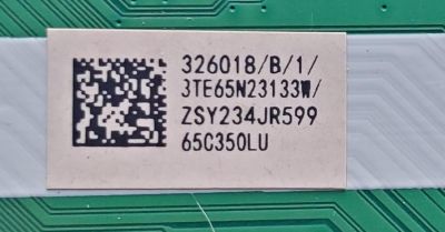 MAIN PARA SMART TV TOSHIBA 4K UHD / NUMERO DE PARTE 326018 / TD.T962X3.703 (T) / 3TE65N23133W / DISPLAY HV650QUB-F70 / MODELO 65C350LU	 - Imagen 3